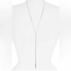 New HALOGEN faceted snake chain Y-necklace